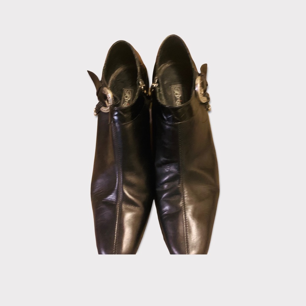 BRIGHTON Tucker Black Square Toe Booties - Picture 3 of 10